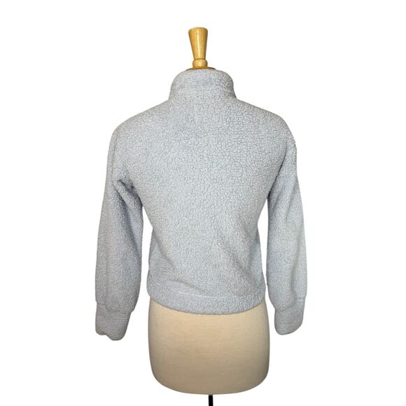 ATHLETA GIRL Teddy Fleece Full Zip Jacket in Pale Blue Size Large 12 Pockets - Picture 3 of 8